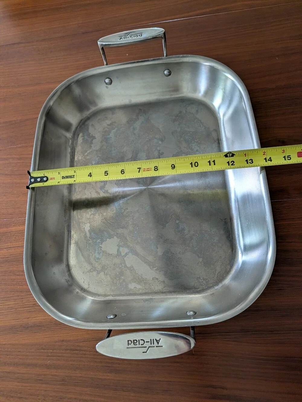 All Clad D3 Stainless Steel Large Flared Roasting Pan Pre Owned